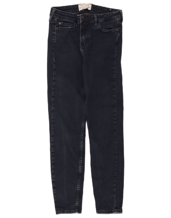 Fat Face Dame Super Skinny Jeans UK 10 Small W28 L25 Marineblå Bomuld