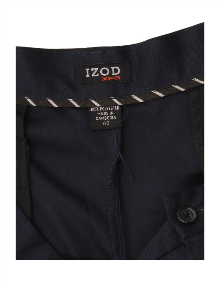 Izod Herre Pegged Chino Shorts W40 XL Navy Blue Polyester