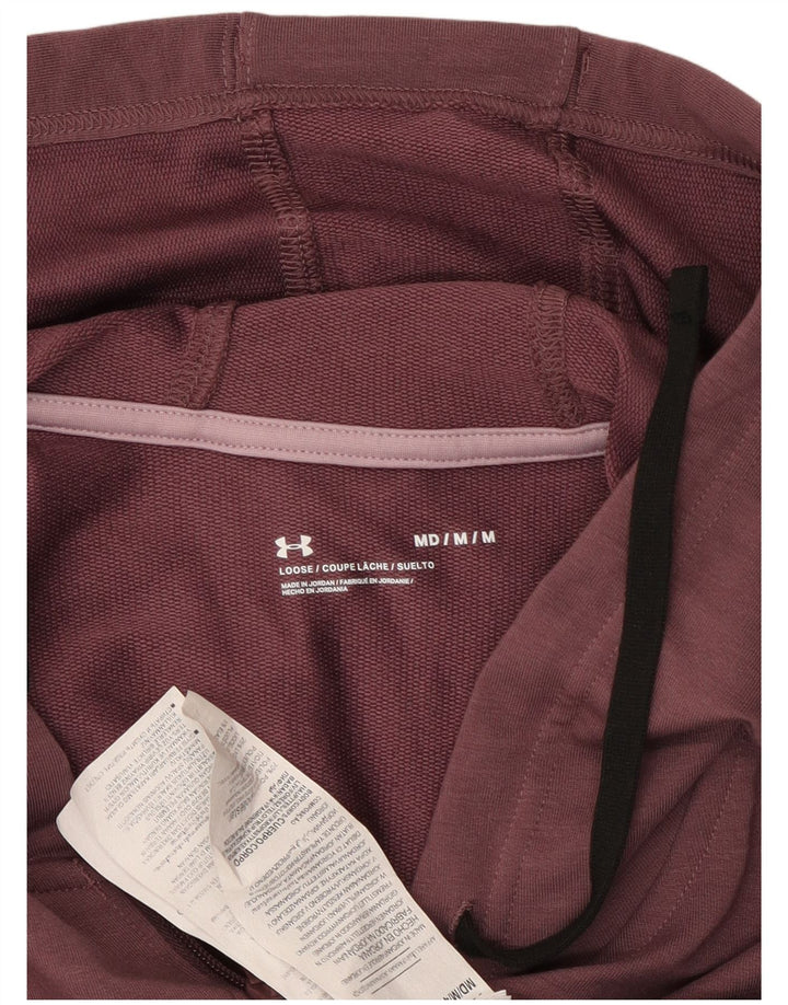 UNDER ARMOUR Sweater med lynlås til kvinder UK 14 Medium Maroon Colourblock