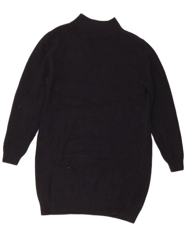 Marks & Spencer Dame Langærmet Jumper Kjole UK 16 Stor Sort Polyester
