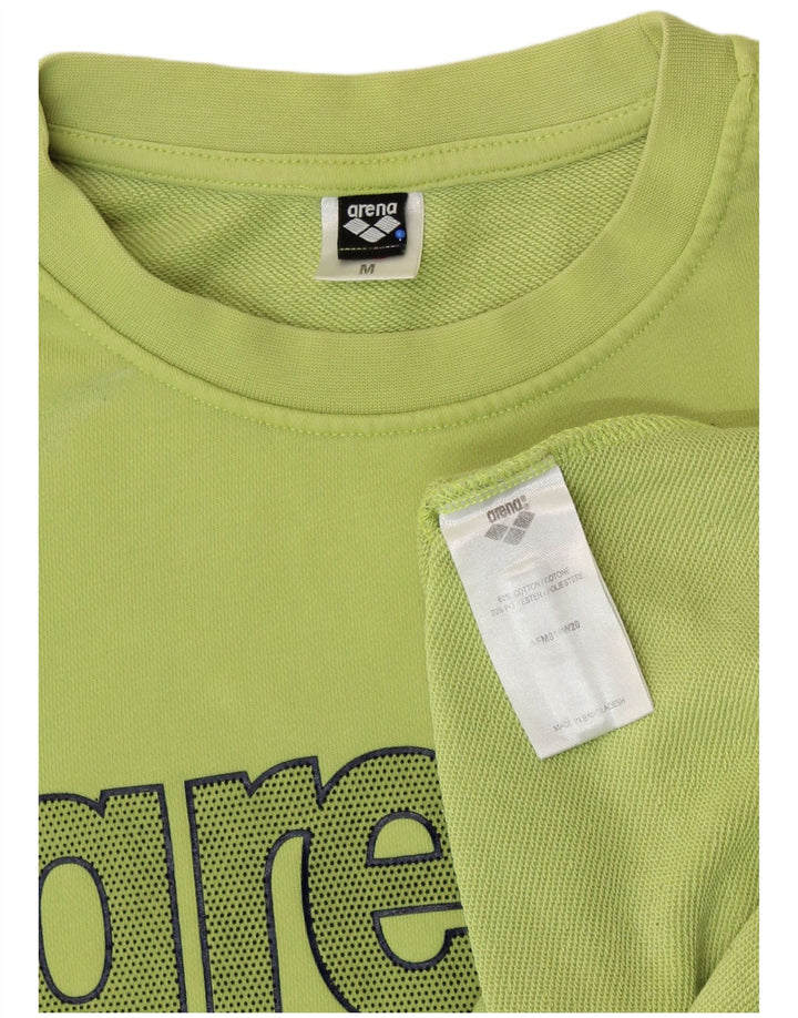 ARENA Grafisk sweatshirt til mænd mellem grøn bomuld