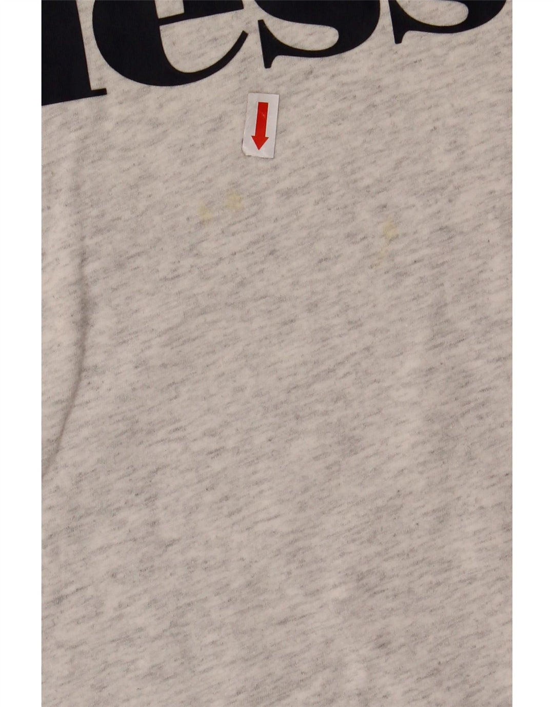 ELLESSE piger grafisk t-shirt top 12-13 år grå flækket bomuld