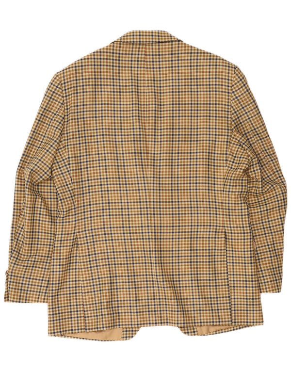 Magee Herre 2 Button Blazer Jacket EU 54 Large Beige Check New Wool