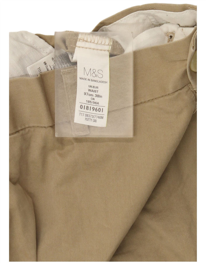 Marks & Spencer Herre Chino Shorts W38 XL Beige Bomuld