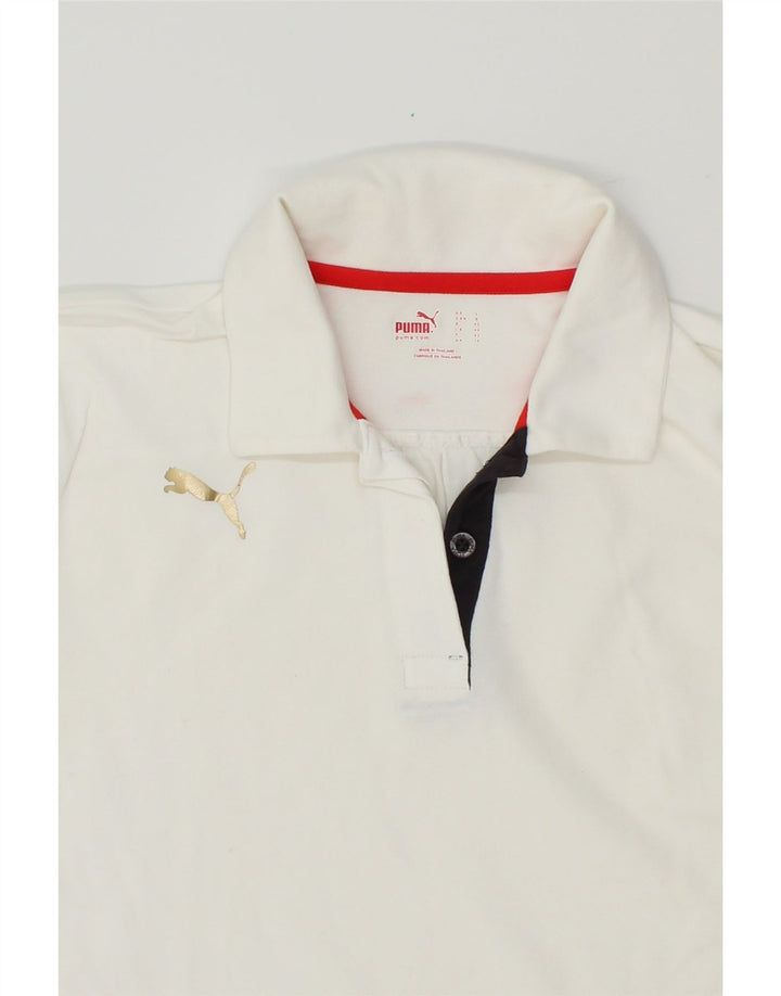 PUMA Womens Polo Shirt UK 14 Medium White Polyester Vintage Puma and Second-Hand Puma from Messina Hembry 