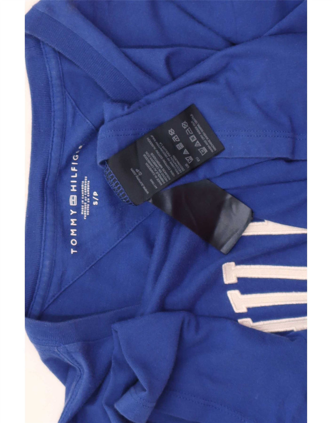 Tommy Hilfiger Herre Regular Graphic T-Shirt Top Lille Blå Bomuld