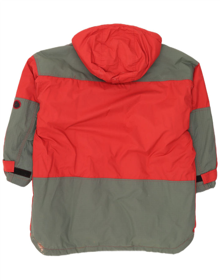 Fjall Raven Herre Hætte Skijakke UK 38 Medium Rød Colourblock Nylon