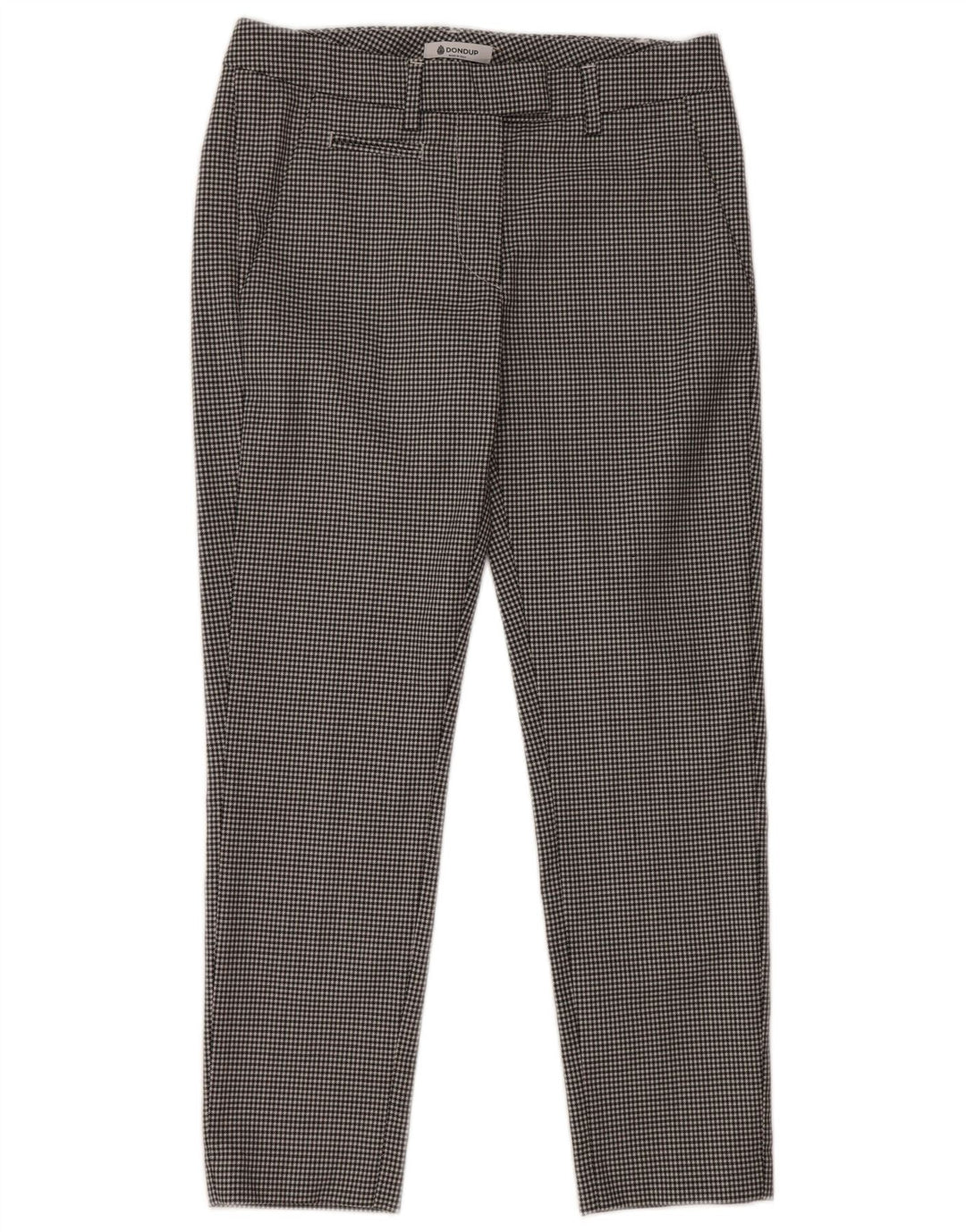 Dondup Slim Chino Bukser til kvinder W29 L26 Sort Houndstooth Acetate