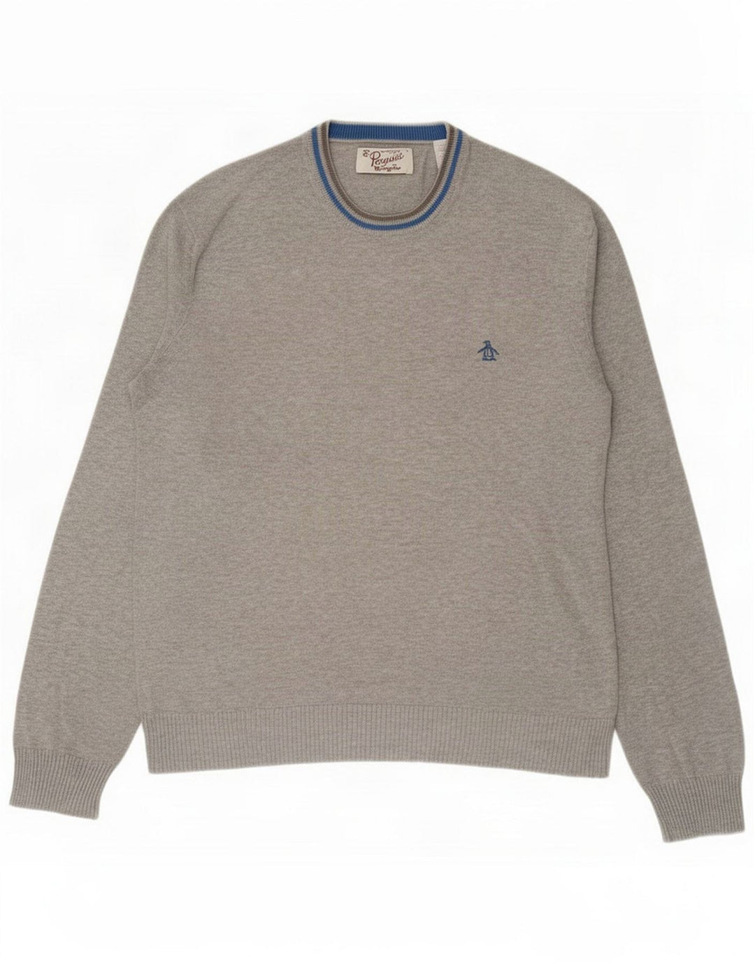 Penguin Herre sweater med rund hals mellemgrå