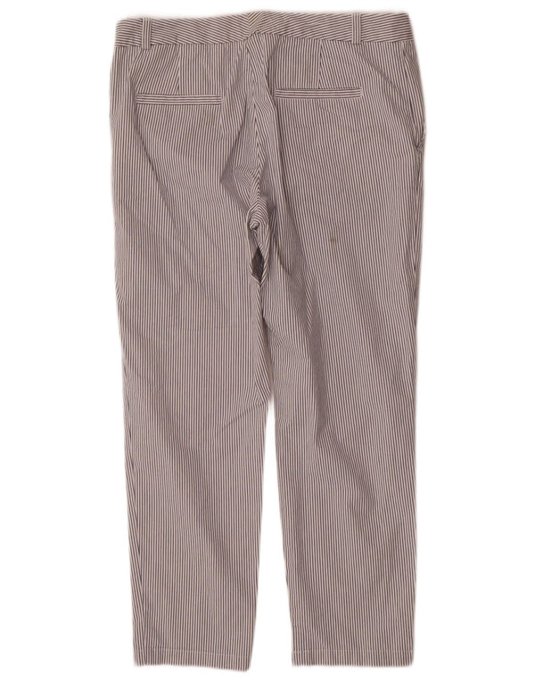 Marks & Spencer Chinobukser til kvinder UK 14 Large W34 L27 Hvid nålestribe