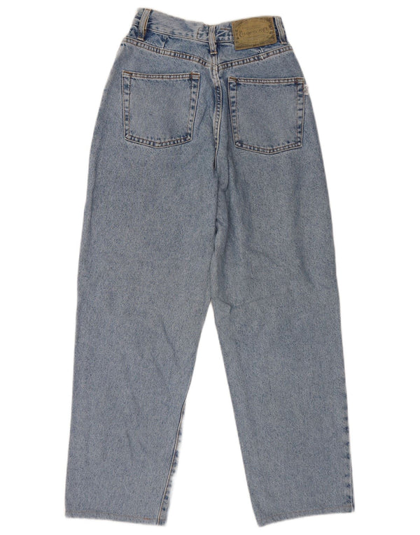 Vintage Dame Regular Fit Højtaljede Jeans W27 L27 Blå Bomuld