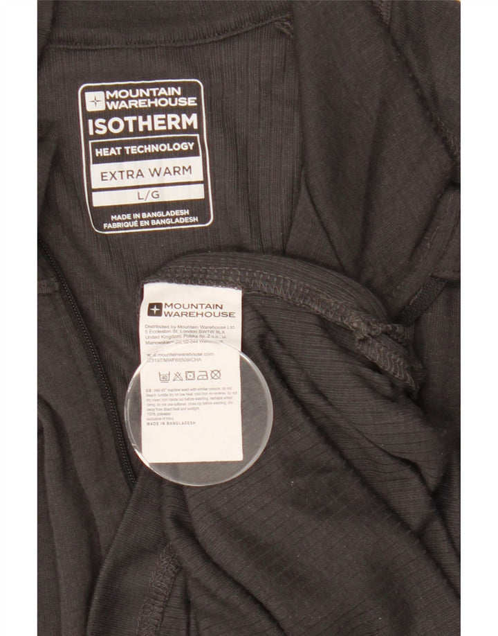 Mountain Warehouse Herre Zip Neck Pullover Træningsdragt Top Stor Grå