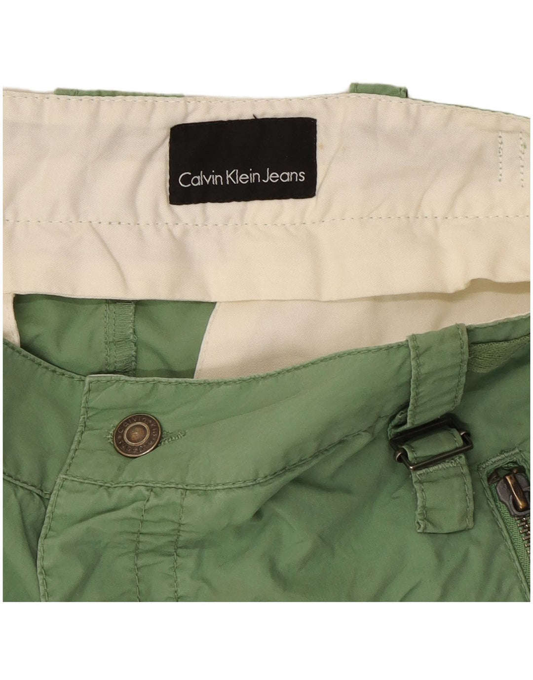 Calvin Klein Jeans Cargo Shorts til kvinder W32 Medium Green