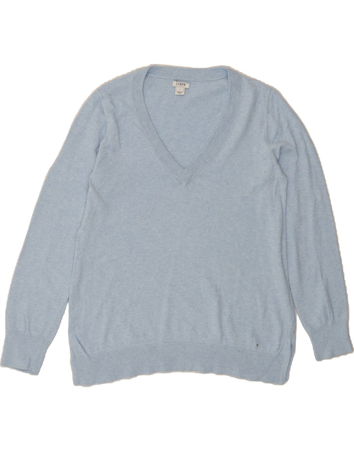 J. CREW Womens V-Neck Jumper Sweater UK  10 Small Blue Cotton Vintage J. Crew and Second-Hand J. Crew from Messina Hembry 