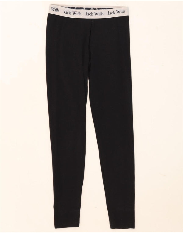 Jack Wills Kvinders Grafiske Leggings UK 8 Small Black Colourblock Modal