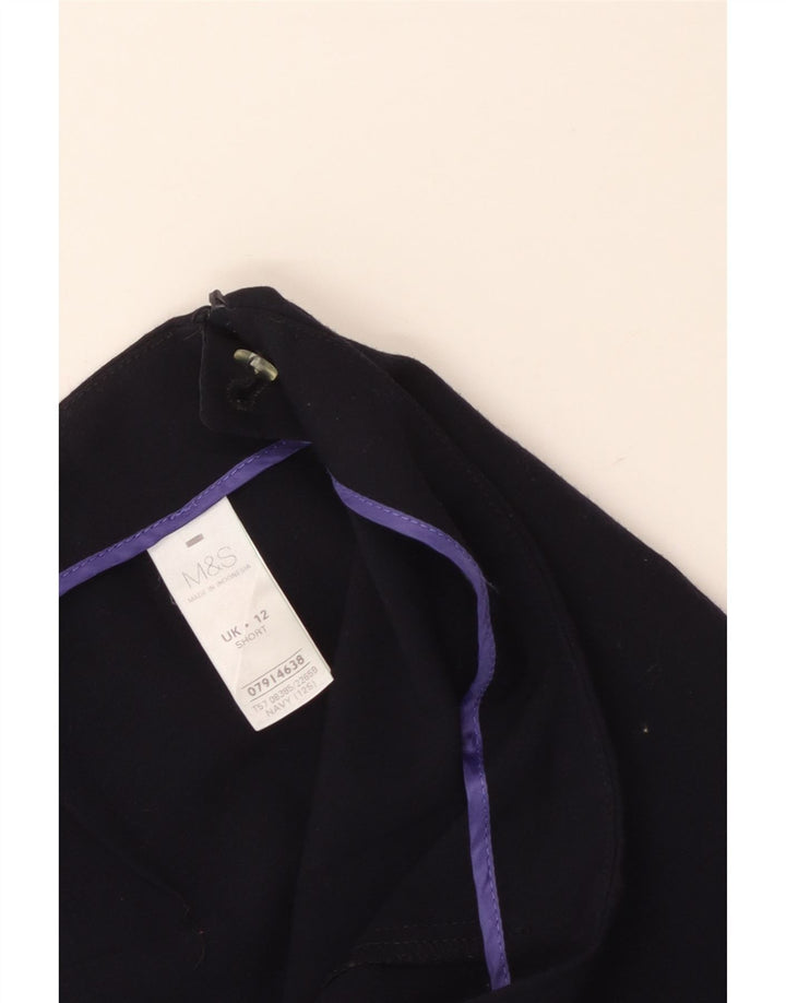 Marks & Spencer Dame Casual Bukser UK 12 Medium W32 L28 Navy Blue