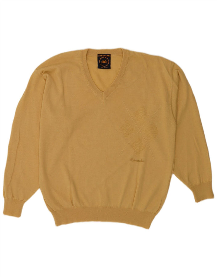 Il Granchio Herre V-hals sweater Medium Gul