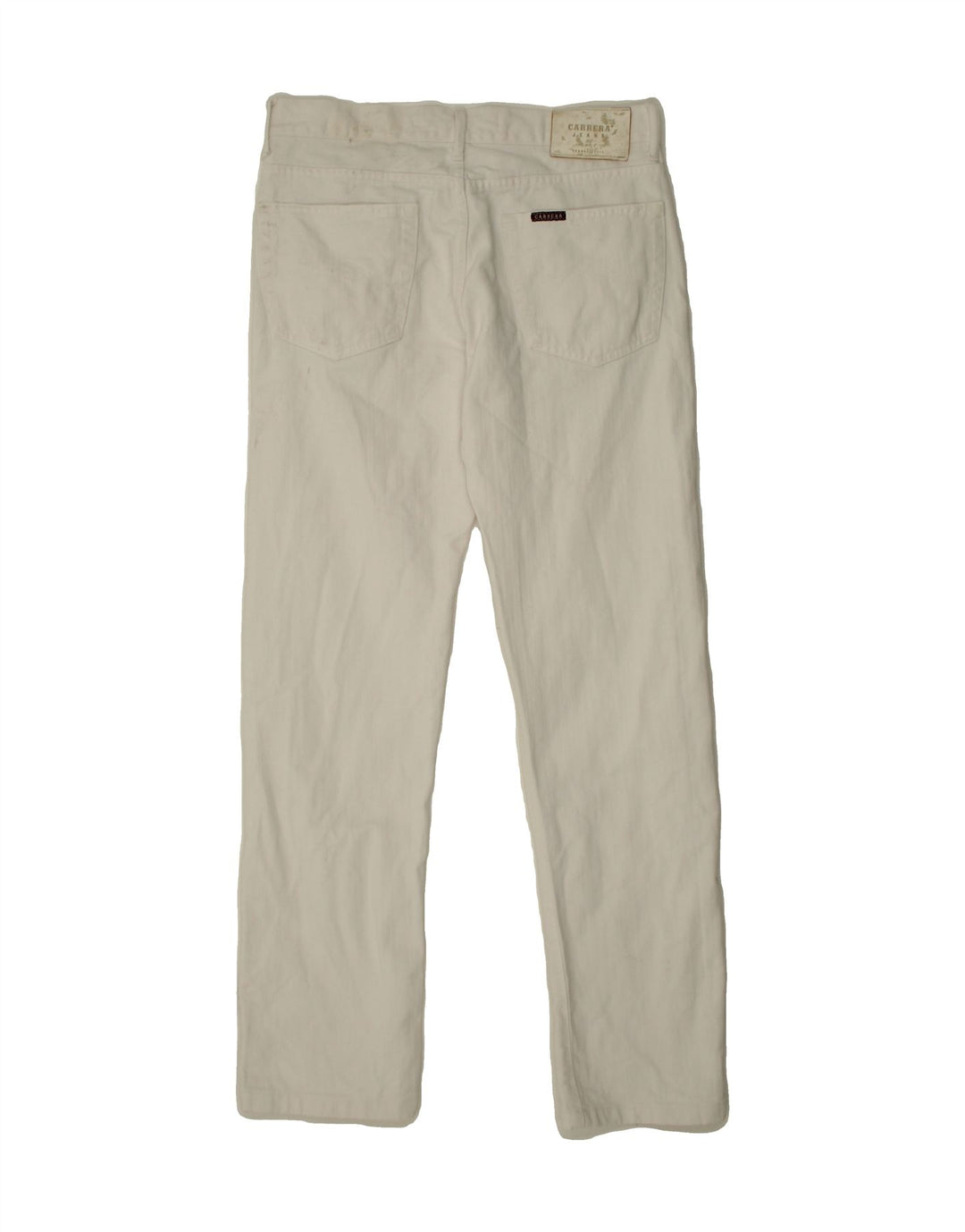 CARRERA Womens Straight Jeans IT 46 Large W30 L29 White Cotton Vintage Carrera and Second-Hand Carrera from Messina Hembry 