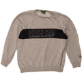 UNCLE SAM Mens Graphic Sweatshirt Jumper XL Grey Colourblock Cotton