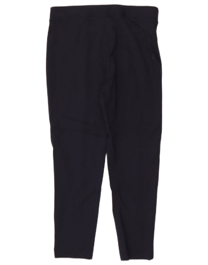 Marks & Spencer Womens Crop Leggings UK 12 Medium Navy Blue Viscose