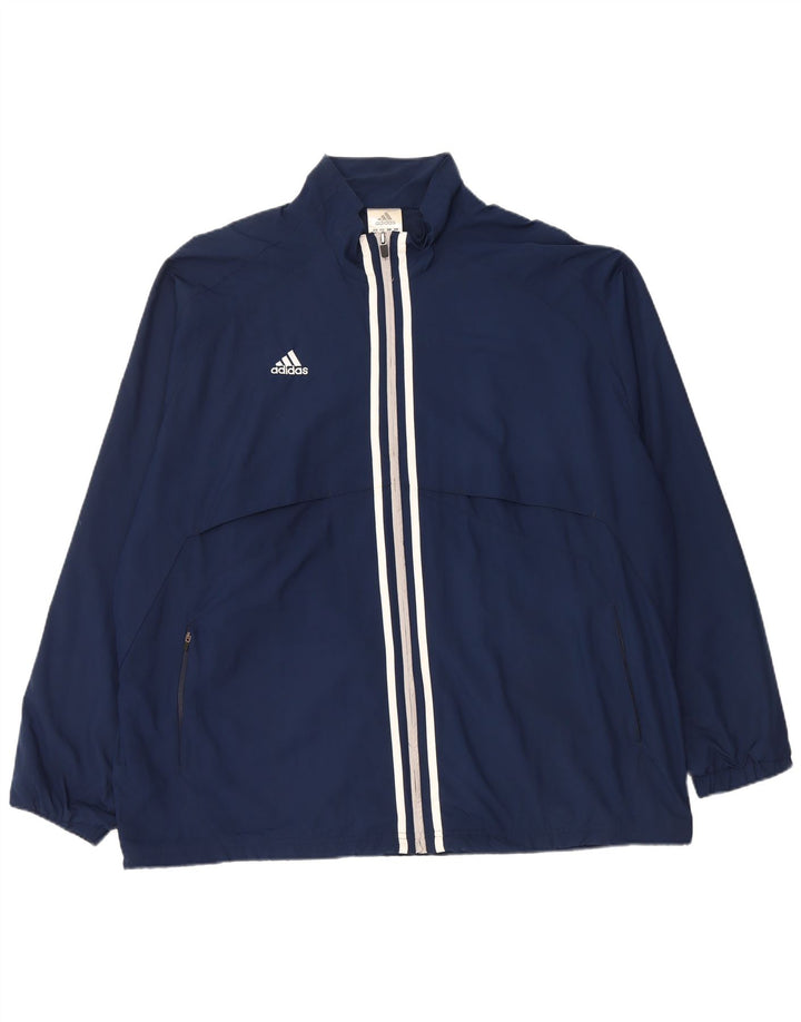 Adidas Herre Climalite Regnjakke UK 42 XL Navy Blue Polyester