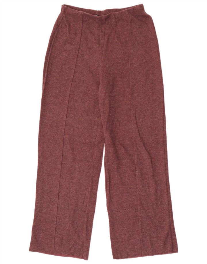 ZARA Træningsdragtsbukser til kvinder UK 8 Small Maroon Polyester