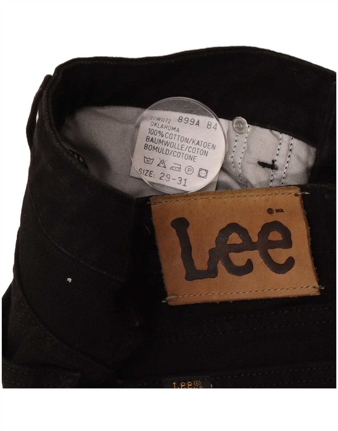 Lee Dame Oklahoma Straight Jeans W29 L31 Sort Bomuld