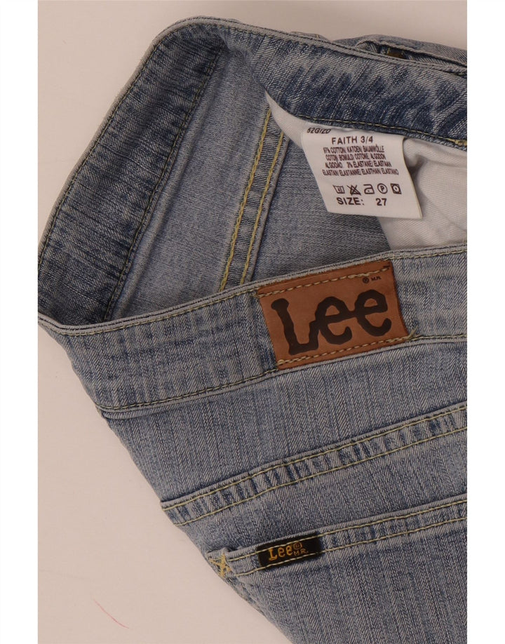 Lee Dame Capri Jeans W27 L19 Blå Bomuld