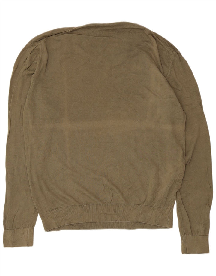 Trussardi Jeans Herre V-hals sweater Stor Khaki