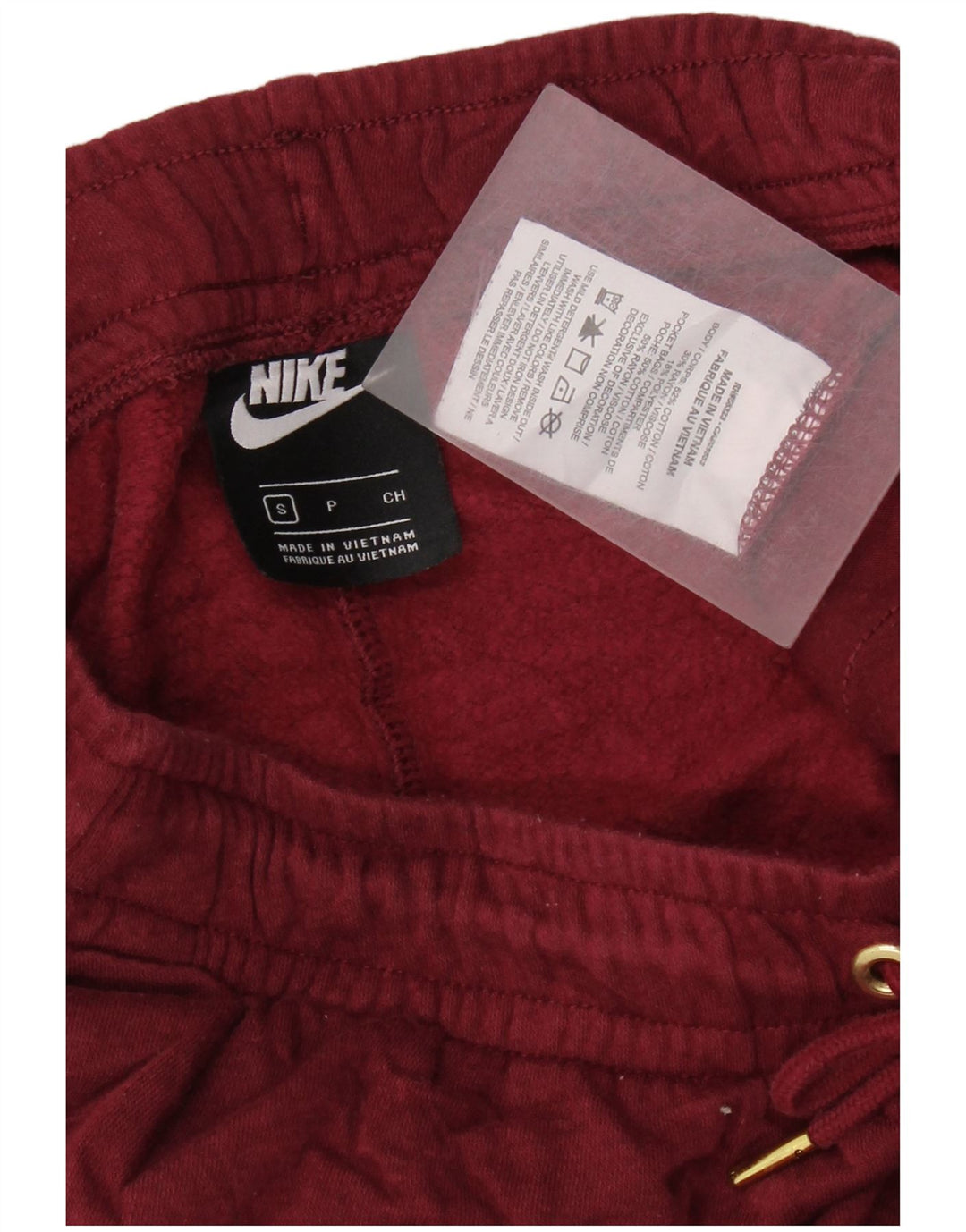 NIKE Grafisk træningsdragtbukser til kvinder, joggere UK 10 Små rødbrun bomuld