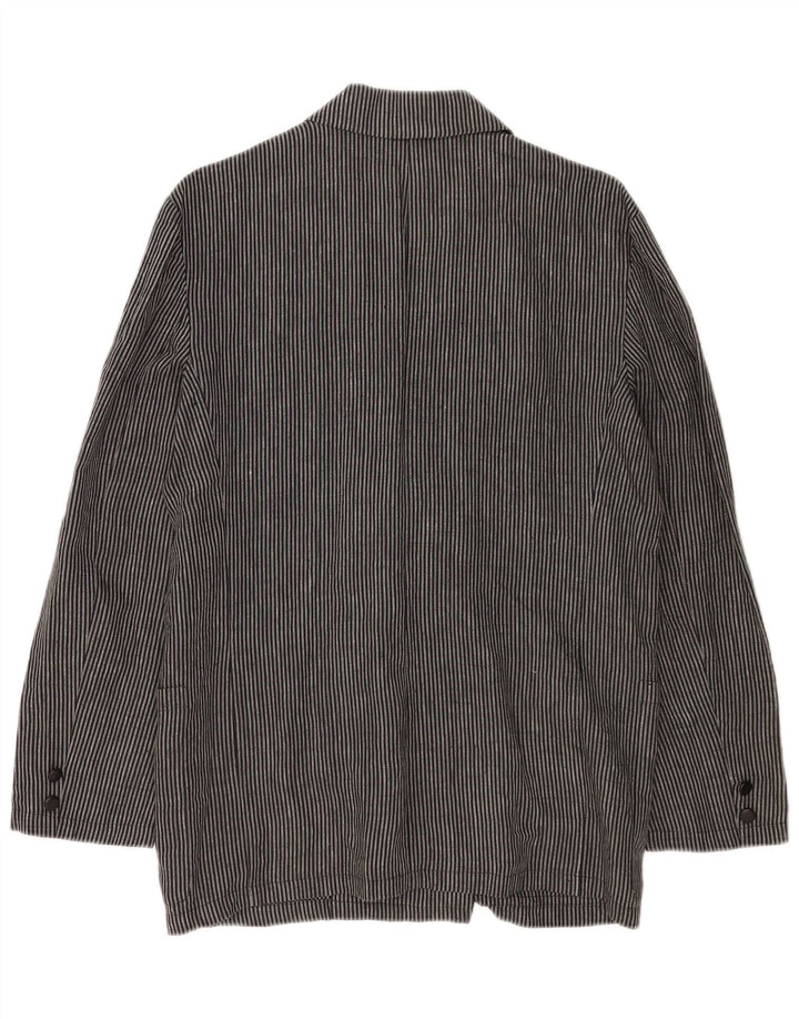 Pancaldi & B Dame Blazer Jacket UK 16 Large Grey Pinstripe