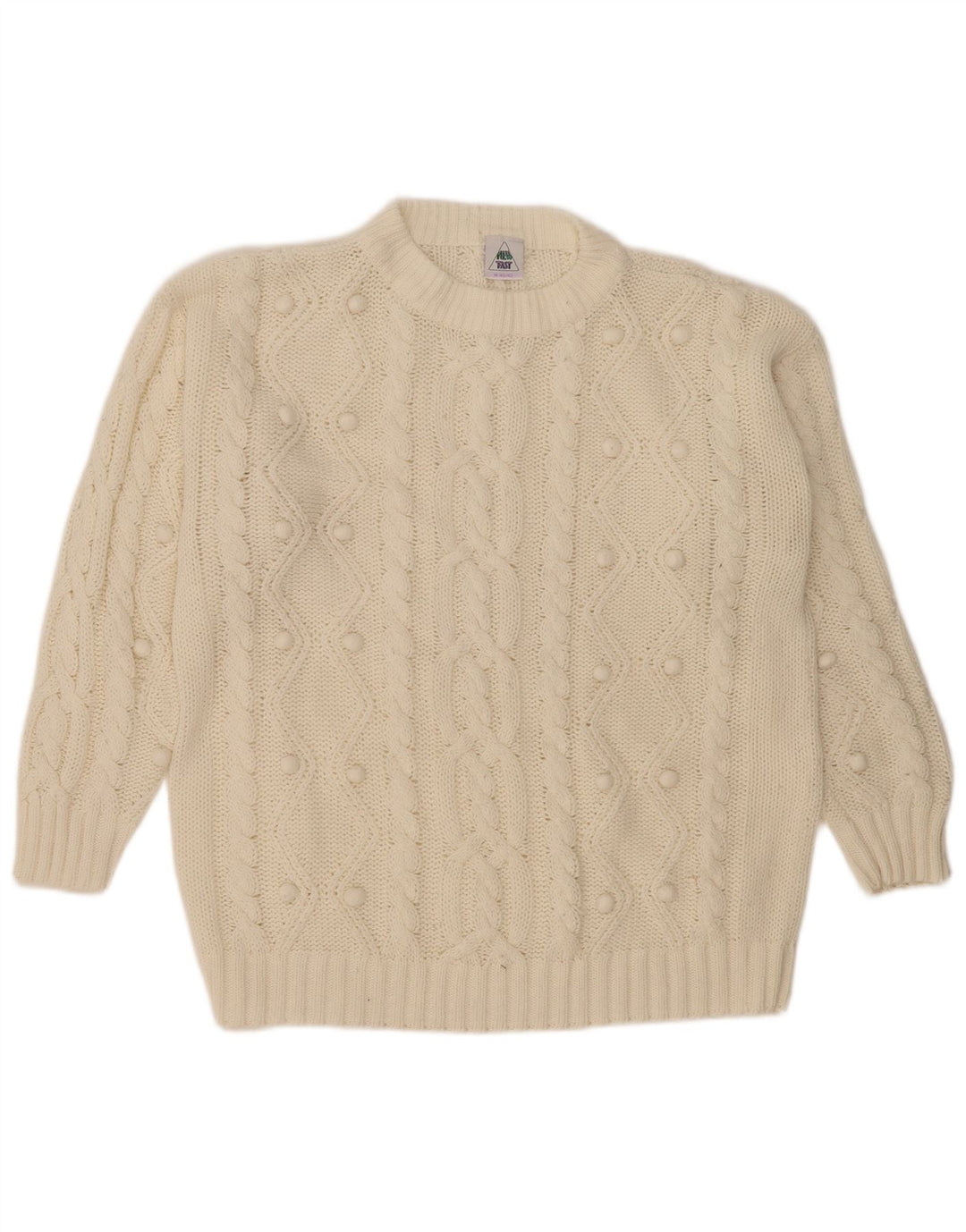 Ny hurtig dametrøje med rund hals i overstørrelse EU 40/42 Medium White