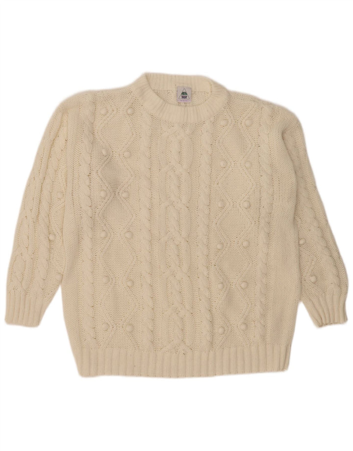 Ny hurtig dametrøje med rund hals i overstørrelse EU 40/42 Medium White