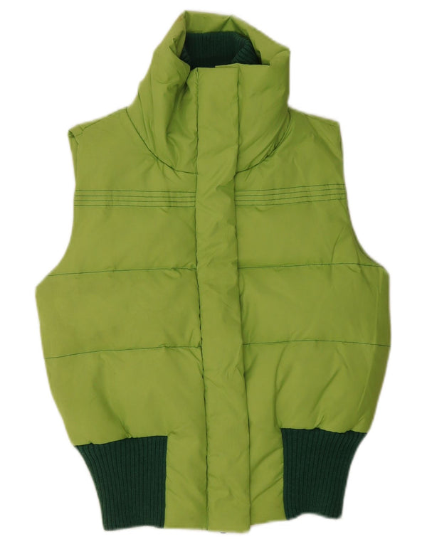 Only Womens Polstret Gilet UK 10 Small Green Colourblock Polyester
