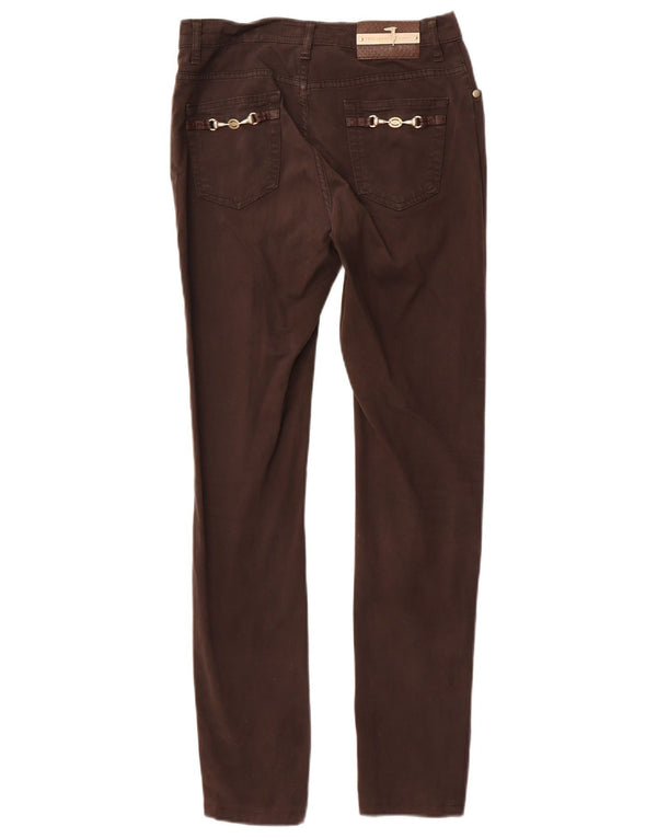 Trussardi Dame Skinny Casual Bukser IT 42 Medium W26 L29 Brun Bomuld