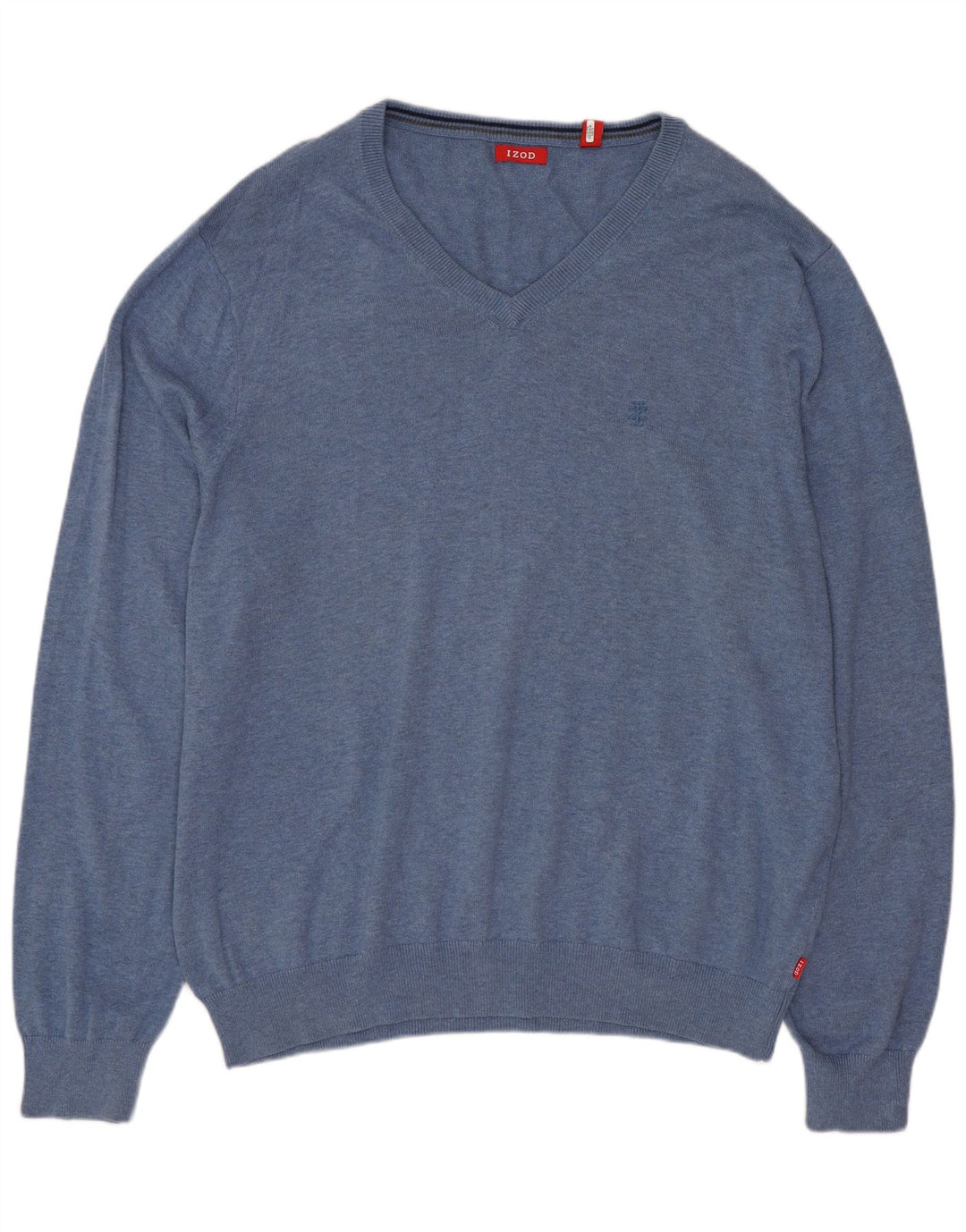 IZOD Herre V-hals sweater Stor blå bomuld