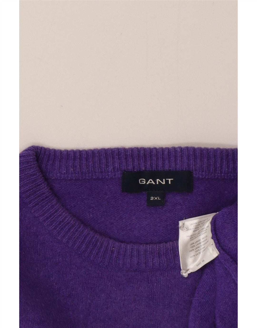 Gant Dame Jumper Sweater UK 20 2XL Lilla Uld
