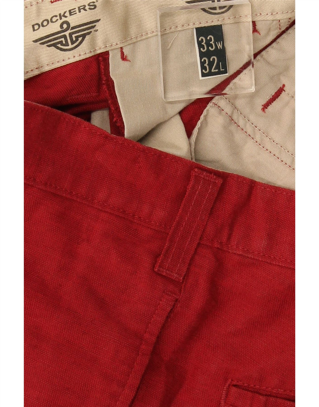 Dockers Herre Khakis Lige Chinobukser W33 L32 Rød