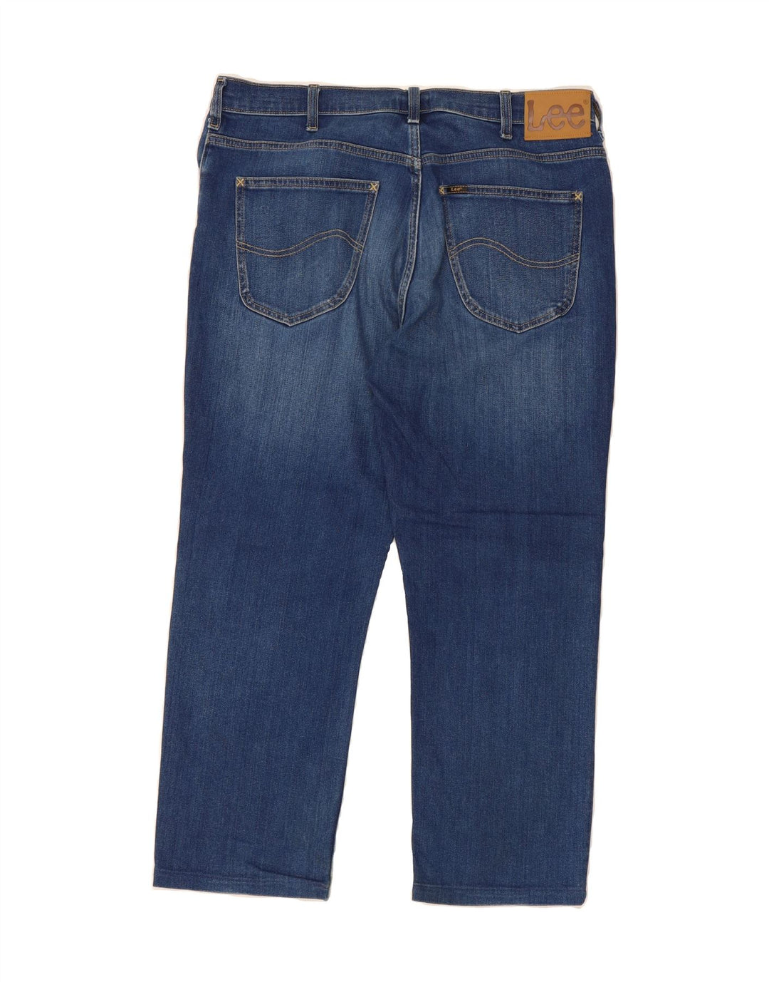 LEE Mens Brooklyn Cropped Straight Jeans W36 L25 Blue Cotton Vintage Lee and Second-Hand Lee from Messina Hembry 