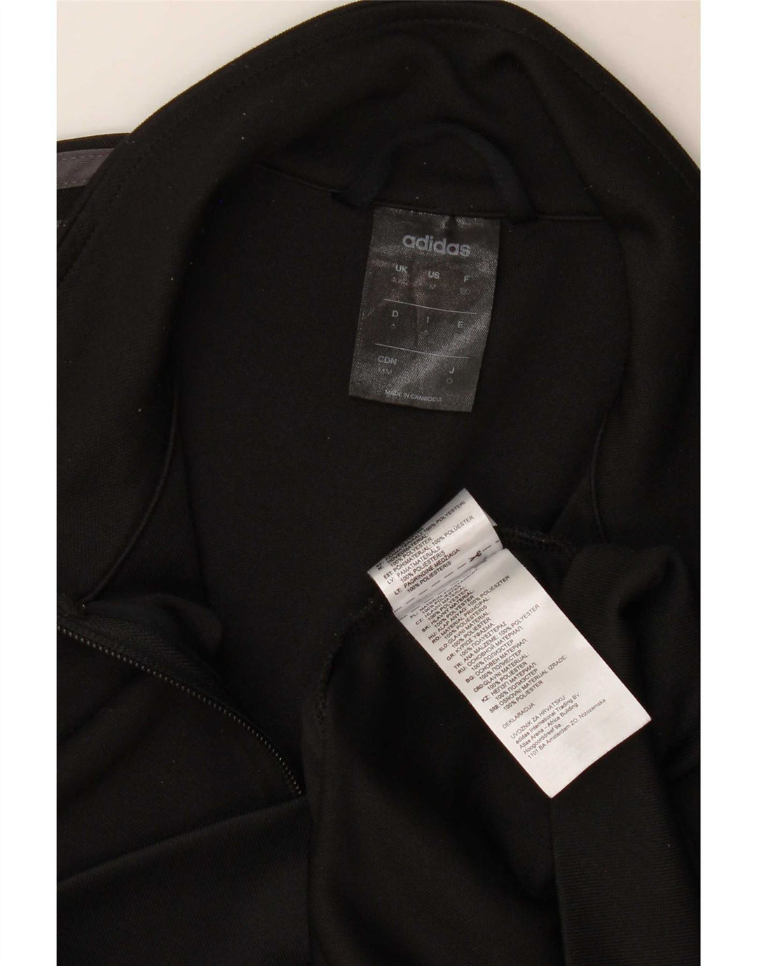 Adidas Herre Climalite Træningsdragt Topjakke UK 40/42 Medium Sort Polyester