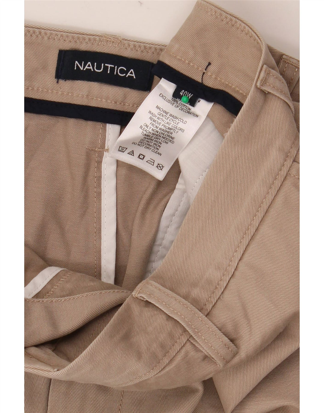 NAUTICA Chino Shorts til mænd W40 XL Beige Bomuld