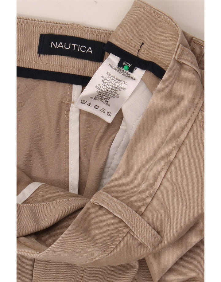 NAUTICA Chino Shorts til mænd W40 XL Beige Bomuld