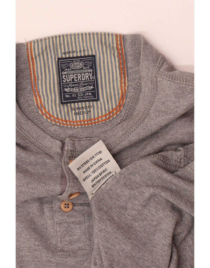 Superdry Herre Top Langærmet Mellemgrå Bomuld