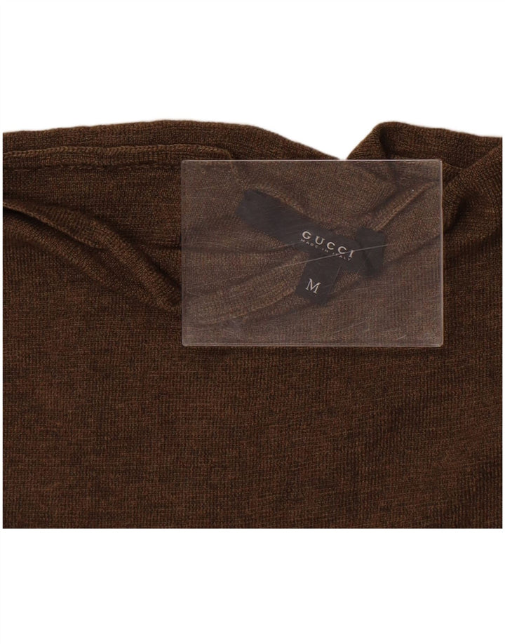 Gucci Womens Shift Dress UK 12 Medium Brown Cashmere