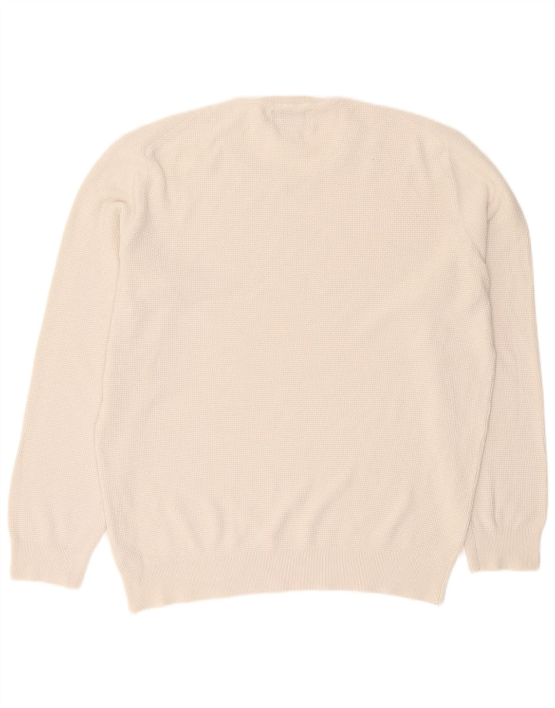 Marks & Spencer Herre Autograph Crew Neck Jumper Sweater Stor hvid Bomuld