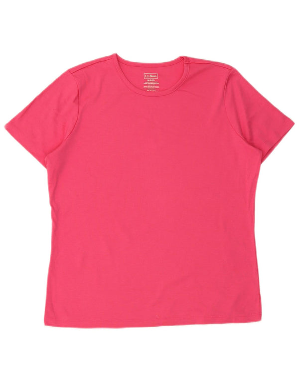 L.L.Bean T-shirt top til kvinder UK 14 Medium Pink Bomuld