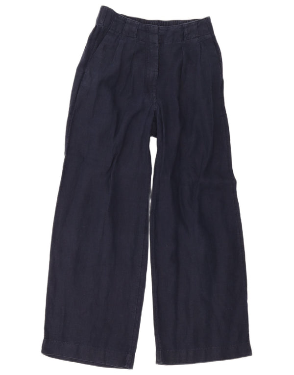 Marks & Spencer Højtaljede Chinobukser til kvinder UK 8 Small W28 L26 Navy Bl