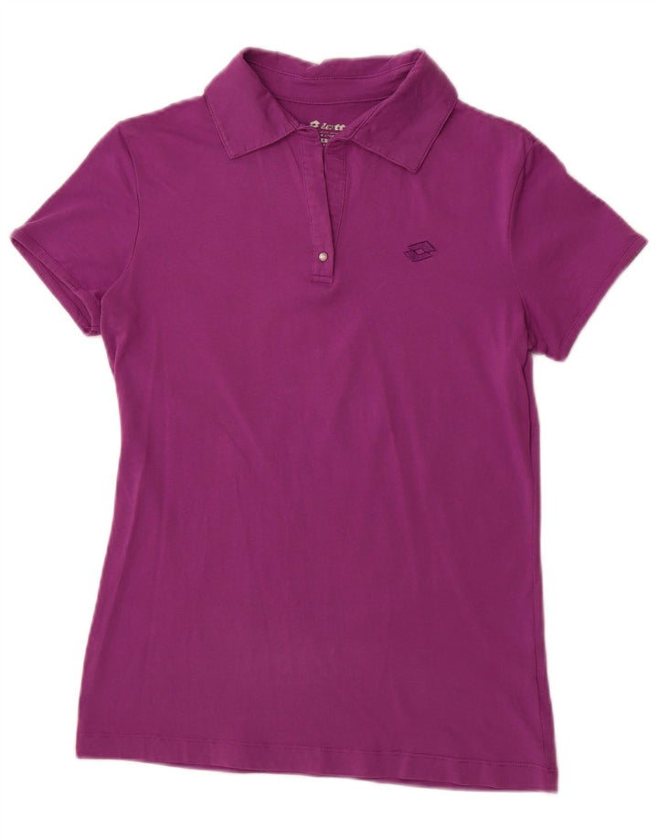 LOTTO Womens Polo Shirt UK 14 Large Purple