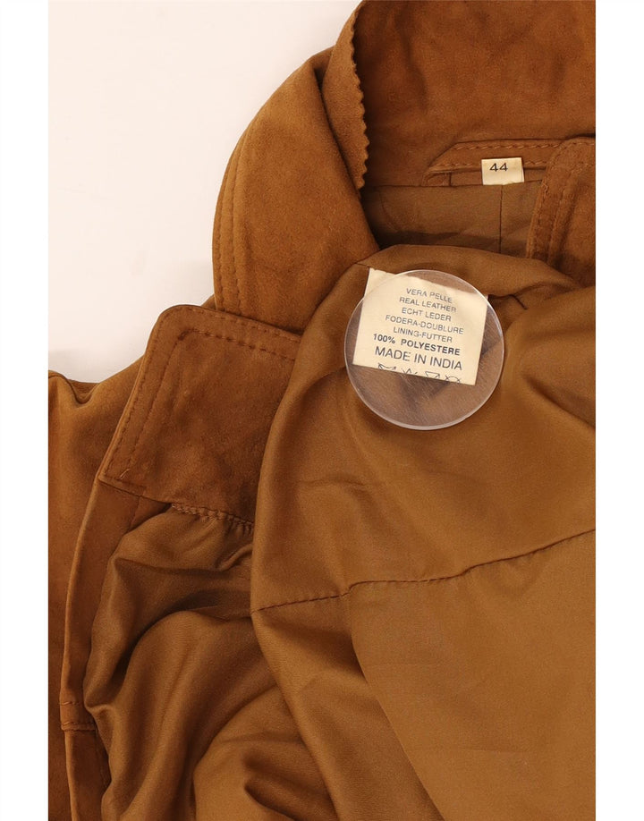 Vintage dame ruskindsjakke IT 44 medium brunt læder
