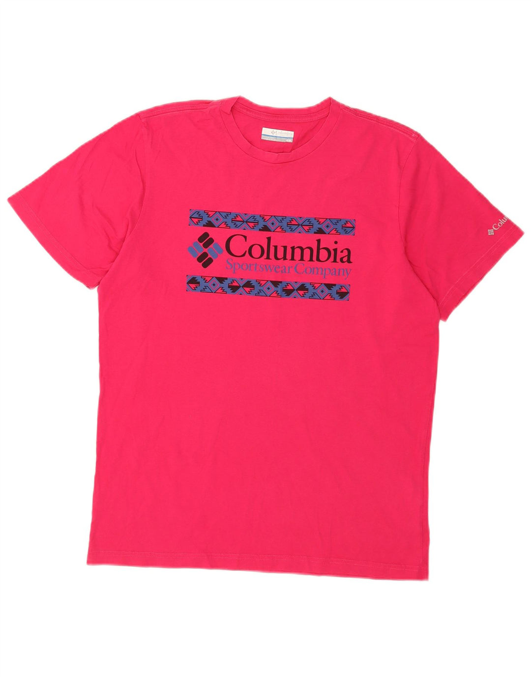 Columbia Herre grafisk T-shirt Top Medium Pink Bomuld